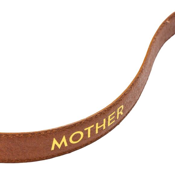 Mother Denim Charm School Brown Owl Star Moon Boho Leather Belt size M NEW Tags main image 4